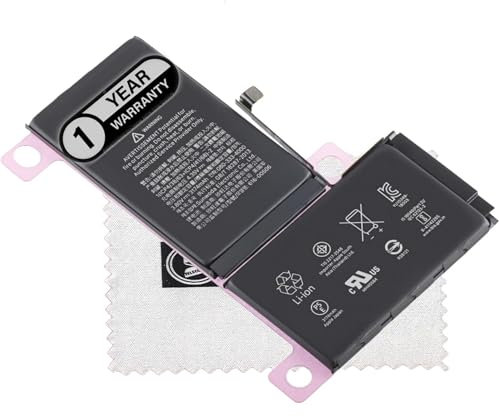 Batterie pour iPhone XS Max, 3174 mAh, avec Chiffon de Nettoyage d'écran Shlok