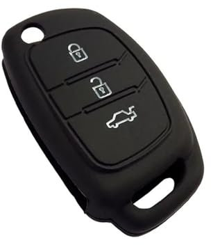 XEBRAD 3 Button Flip Key Silicone Cover, for Hyundai, Santa FE, Sonoata,for Elantra, Verna IX35, Solaris IX45 I10 I30 I40 I45 car key shell