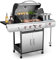 Electactic Barbecue a gas a 4 fuochi con fornello laterale, griglie in ghisa smaltata in porcellana, teglia da forno, griglia a propano in acciaio inox da 42.000 BTU per cucinare all'aperto e barbecue