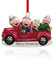 Weihnachtsdeko 2024 Weihnachten Deko Personalisierte - Weihnachtsdekoration der Familie 2 bis 6 Name, hängende Dekoration des Weihnachtsbaums Christmas Decor (4-köpfige Familie)