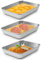 WPPQWP Panierschalen Set 3-Teilig, 25,5 x 20 x 5 cm - Panierstraße Edelstahl, Panierset für Küche & Gastro - Spülmaschinenfest