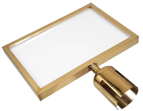 NUOBESTY Inserts De Garde-corps Cadres De Signe De Poteau Support De Panneau De Barrière De Sécurité Panneau D'affichage D'affiche Porte-enseigne Extérieur Acier Inoxydable Golden