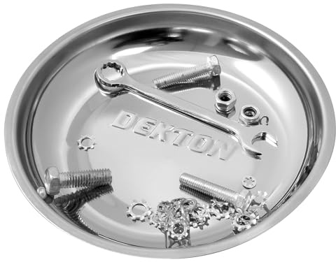 Dekton 6 Magnetic Parts Tray | Prevents Lost or Misplaced Parts | Attaches to Metal Surfaces Including Vehicle Bodywork & Toolboxes | Can Be Used Upside Down | Mirror Polished Stainless Steel