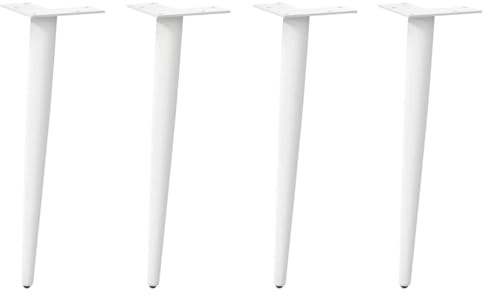 vidaXL Couchtischbeine Konische Form 4 STK. Weiß 30-31 cm Stahl