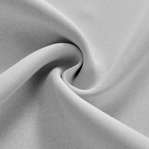 Joydeco Verdunklungsvorhänge 1 Stück,Türvorhang Blickdichte Türgardine,Tür Vorhang mit Ösen Thermo Kälteschutz Hitzeschutz Schallschutz für Schlafzimmer Wohnzimmer（Grauweiß,1xH260xB200）