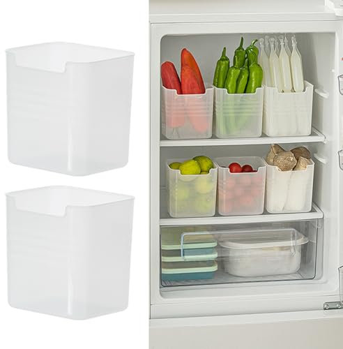 Yilceemy Lot de 10 Pièces Organisateur Frigo, Organisateur Frigo, Boite de Rangement Frigo Bacs, Pour Réfrigérateur La Cuisine Le Garde-Manger Les Armoires et Les Comptoirs