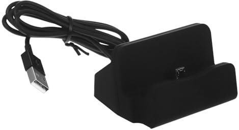 jojofuny Micro USB Fast Charging Dock Station for Phone, Compact Desktop Charger Stand for Quick and Power Supply Black