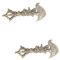 Operitacx 2pcs Diamond Prong Ornament Doorbell Front Door Musical Instruments Clasps for Jewelry Making Embellishments Pendants Decorative Bells Ring Bell for Service Hooks Gold Brass