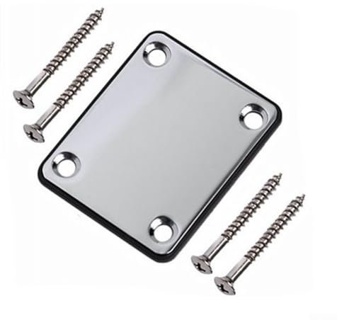 Metal Neck Plate for Guitar Strength Connection for Electric and Models (Silver)