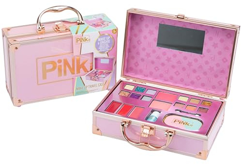 PINKIT Estuche de Maquillaje de Viaje, 1 maletín con Espejo y Juego de Maquillaje para niños