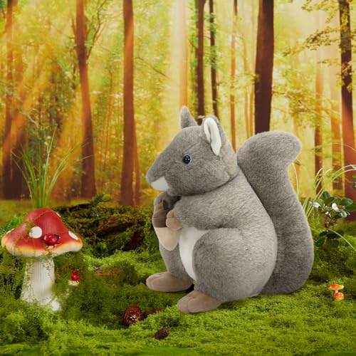 MorisMos groß Eichhörnchen Kuscheltier XXL, weich 35cm hoch plüsch Eichhörnchen stofftier plüschtier, Kinder Geburtstag Weihnachten Geschenk