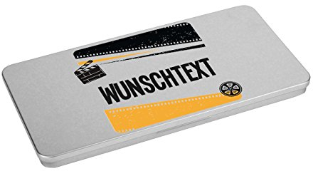 Herz & Heim® Metalldose als Geschenkgutschein für Kino oder Film-Abend mit Wunschtext Aufdruck