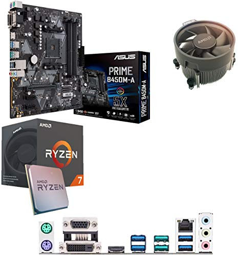 Components4All AMD Ryzen 7 1700 3.0GHz (Turbo 3.7GHz) Eight Core Sixteen Thread CPU, ASUS Prime B450M-A Motherboard Pre-Built Bundle NO RAM