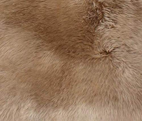 HEITMANN Lammfell Sitzkissen Sitzauflage rund 45 cm Stuhl Kissen warm (Camel)