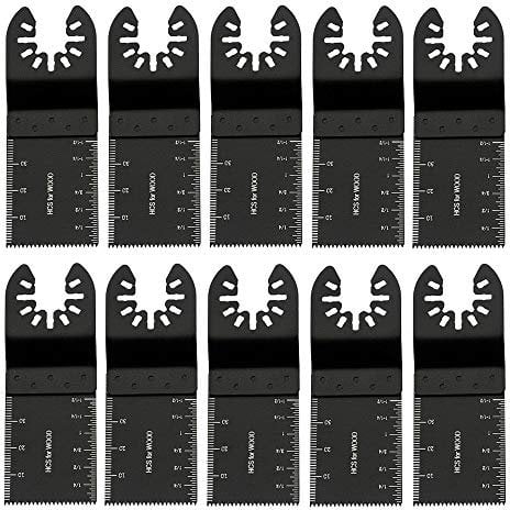 10Pcs Universal Oscillating Quick Release Saw Set Multitool Tool Blade for Bosch Craftsman Dremel Fein Ridgid Tch Makita Milwaukee