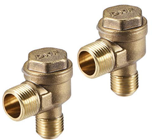 Compresseur d'air clapet anti-retour 90 degrés mâle fileté en laiton connecteur 3/8x 1/4 2pcs