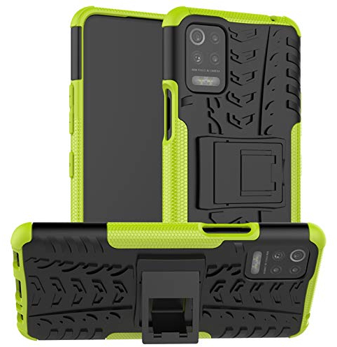 Handy Tasche Kompatibel mit LG K52 | Case Panzer Hülle Cover Schutzhülle Etui Bumper für K52 | Grün