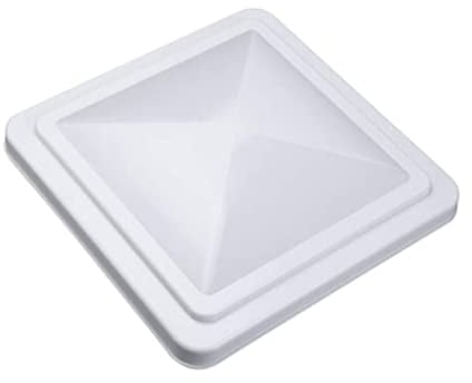 Cubierta de ventilación de Ventana de Techo de Coche TOTMOX RV 14 x14, Cubierta de ventilación de Repuesto Resistente a los Golpes para Autocaravana Remolque de Autocaravana (Blanco)
