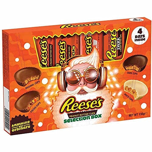 Reeses Schokoladen-Kollektionen mit FiFis Marken-Weihnachts-Schlüsselanhänger (4-teiliges Sortiment, 165 g)