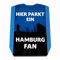 Hier parkt EIN Hamburg Fan Parkscheibe in Vereinsfarben mit Zwei Einkaufswagenchips als Geschenk für Fußballfans die ihren Verein über Alles lieben und überall verfolgen