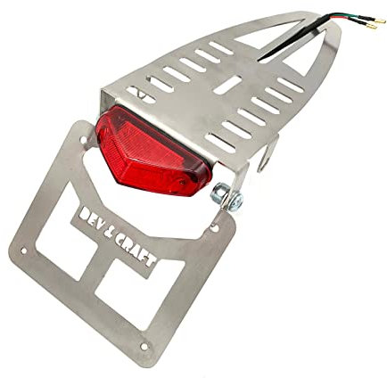 Portatarga 50 CC Fantic HM Valenti Ecc Pieghevole Moto Enduro Motard con Faretto Led Rosso