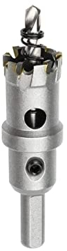 Meccion Broca Cortadora de Agujeros de Metal, Cortador Orificio con Punta de T.C.T Carburo de Tungsteno para Chapa de Acero Inoxidable, Metal, Aleación, Hierro, Madera (22.5mm)
