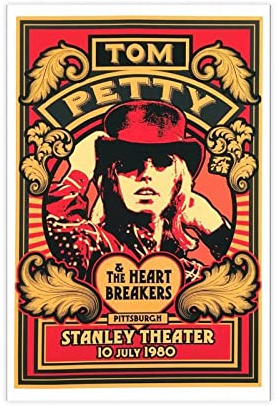 Tom Petty Retro Classic Music Singer Cover 3 Canvas Poster Wall Art Decor Print Picture Paintings for Living Room Bedroom Decoration Unframe:12x18inch(30x45cm)