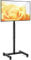 AM alphamount Supporto da pavimento per TV piatto/curvo da 13-50 pollici fino a 20 kg, 8 livelli di altezza regolabile in altezza, supporto TV da pavimento con VESA 200 x 200, supporto portatile per