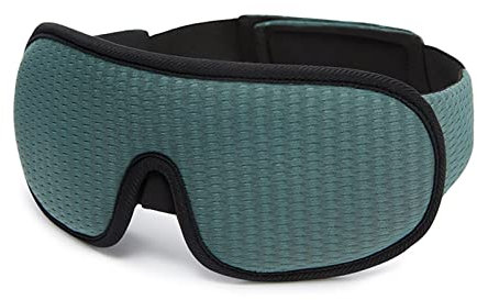 Schlafmaske 3D Schlafmaske blockieren leichte weiche gepolsterte Schlafmaske for Augen Schatten Augenbund Schlafhilfesgesichtsmaske Okular angemessen (Color : Green)