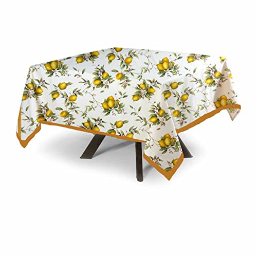 MyVorrei Quadratische Tischdecke Muster Old Lemon Baumwolle 100% 90x90
