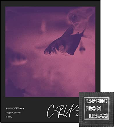 Sappho from lesbos Crush Pink Finger Condoms, Ultral Thin Lubricated Latex Fingersex Cots for STI Protection, Natural Sensitive - 6 Count, No Fragrance