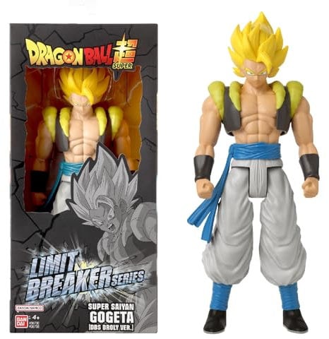 BANDAI - Dragon Ball Super - Riesenlimitbrecherfigur - Super Saiyan Gogeta - Offizielle Dragon Ball Lizenz - Große gelenkige Gogeta Figur - Spielzeug für Kinder ab 4 Jahren - 36758