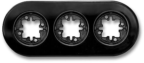 FONTINI - Plaque 3 postes porcelaine noire DO