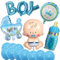Babyparty Deko Junge,Baby Shower Deko Taufe Junge,Its A Boy Ballons Gender Reveal Party Welcome Home Dekoration,mit Baby Boy Ballon Banner Helium Folienballon (Blau)