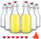 UrSpeedtekLive 6 Pack 16oz Swing Top Glass Bottles, 500ML Glass Brewing Bottles with Airtight Stoppers for Beer, Kombucha, Kefir, Vanilla Extract(Bonus Gaskets and Funnel)