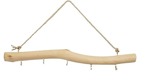 rockible Treibholz Asthaken, AST Hängeregal mit 5 Haken, Einfach zu Verwenden, Langlebiger Holzhaken, Wandmontage, Heimdekoration, biegen