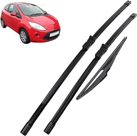 2 StüCk Auto Scheibenwischer Vorne FüR Ford KA MK2 2009–2015, 24''+14''+11'', Hochwertige WischerbläTter Gummi ErsatzwischbläTter