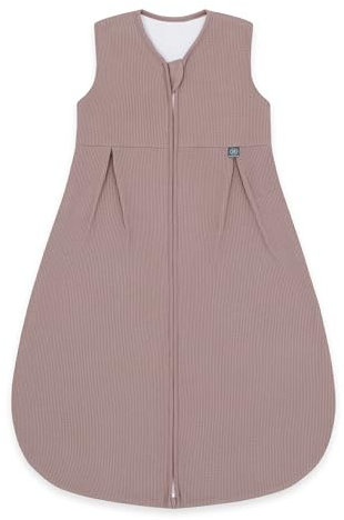 emma & noah Baby Schlafsack 1.0 TOG, Ganzjahres Schlafsack für den Frühling, Sommer und Herbst, 100% Bio-Baumwolle, Oeko-TEX Zertifiziert, Strampelsack für Neugeborene (Essential Berry, 100 cm)