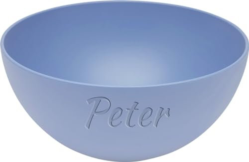 Magu Personalisierte Müslischüssel Gravur 16cm mit Namen Biopolymer | Osternest Bio Kunststoff 100% Erdölfrei Schüssel - Individuelle Namensgravur 134062 Wasserblau