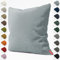 Schuette® Dekorativer Kissenbezug aus Samt mit verdecktem Reißverschluss • Millenium Velvet Kollektion: Koala Shade (Gray) • Knitterfrei • Kuschelweich • Zierkissen • Sofakissen