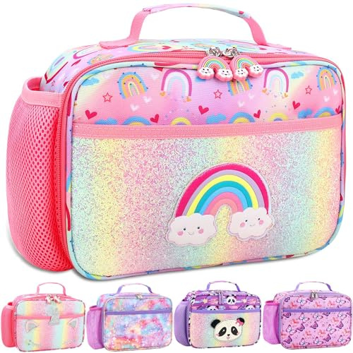 RHCPFOVR Kids Lunch Bag - Insulated Lunch Box for Boys Girls,Washable Lunch Bag and Reusable Toddler Leak-proof Lunchbox for School and Daycare