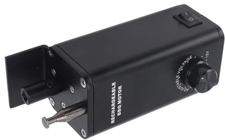 Huairdum Rotisserie Motor Replacement, Auto Reverse Function Adjustable Speed Rechargeable Rotisserie Grill Motor for BBQ