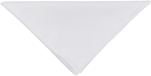 fashionchimp Bandana aus 100% Baumwolle, Premium-Qualität, Nicki-Halstuch für Damen und Herren, 50x50cm (Weiß-Uni) BAN002