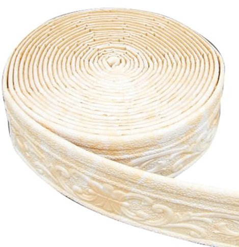 Jodimitty Bordüre Selbstklebend Gelb 10m x 8cm x 4mm Wasserdicht Wandbordüre TapetenBordüre Anti-Kollisions Fliesen Bordüre Roll Border Trims für Ecken Linien Decken Dekoration