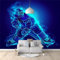 Fototapete 3D Effekt Eishockey Sportler Wandbild Wohnzimmer Schlafzimmer Wanddekoration Tapete 200 (B) x 140 (H) cm