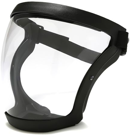 COZHYESS Upgradeanti Anti-Fog Protective Full Face Shield, Reusable HD Full Face Shield with Removable Breathable Vents, Black and Clear Colors