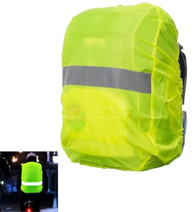 beejune Regenschutz Rucksack, Rucksack Regenschutz, Regenschutz Schulranzen, Rucksack Schutzhülle Flugzeug, Wasserdichter Rucksack, Mit Reflektoren, Für Wandern, Camping, Radfahren (30-40L)