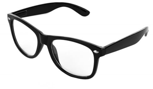 Komonee Halloween Black Nerd Geek Eye Glasses Clear Lens Drifter Classic Style Retro Shades Thick Frame Unisex Men