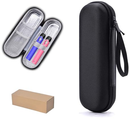 VOVCIG Vape Tasche für Pen, Geruchsdichte Dose mit Geschenkbox, Isolierte Aluminiumfolie, Stoßschutz Integriertes Netz (Schwarz)