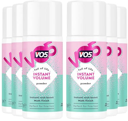 VO5 Hair Styling Powder Full of Life Instant Volume and Matt Finish Natural-Looking Volume to Fine, Flat Hair, Lightweight Formula and Perfect for Fine Hair and All Hair Lengths, 7g (Buy 4)